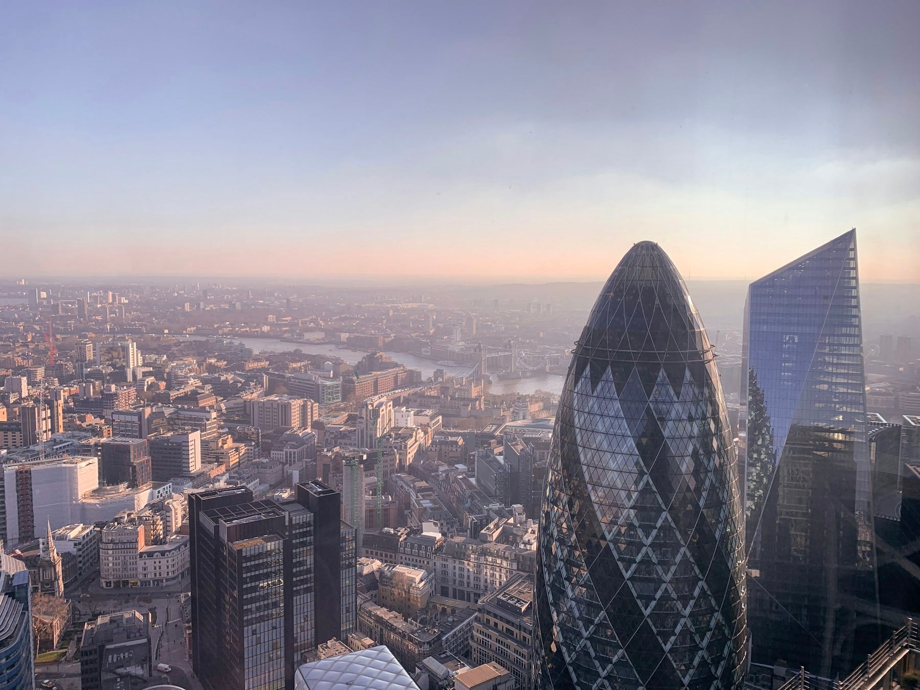 The London skyline and the Thames
